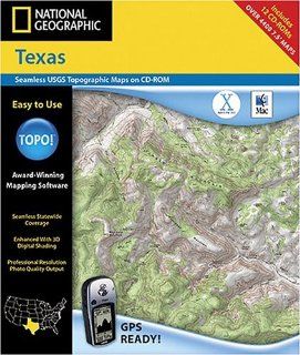 National Geographic TOPO Texas Map CD ROM (Mac) GPS & Navigation