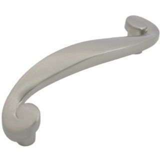 Cosmas 774SN Satin Nickel Cabinet Hardware Swirl Handle Pull   3" Hole Centers   Cabinet And Furniture Pulls  