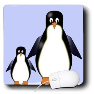mp_20518_1 777images Designs Cartoons   Mama and Baby Penguin Cartoon   Mouse Pads Computers & Accessories