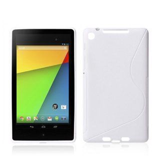 Htech For 2013 ASUS Google Nexus 7 2nd 2 Gen Tablet Soft TPU Gel Back Protective Cover Case Skin White  Players & Accessories