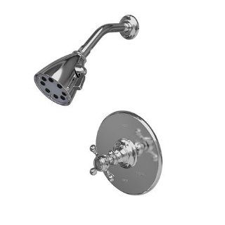 Newport Brass 3 1764BP/08W Victoria Single Handle Pressure Balanced Shower Trim Only with Metal Cross Handl, Weathered Copper   Faucet Trim Kits  