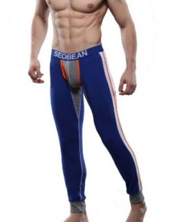 SEOBEAN Mens Long John Thermal Underwear Cotton Pants 5 Colors (L, 2171[Blue]) at  Mens Clothing store Thermal Underwear Bottoms