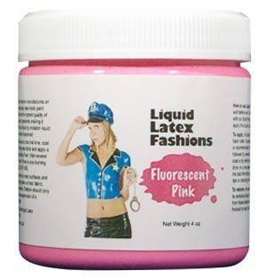 Ammonia Free Liquid Latex Body Paint   4oz Fluorescent Pink  Temporary Tattoos  Beauty