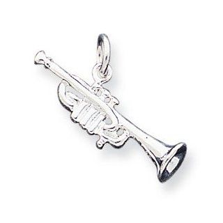 Sterling Silver Trumpet Charm Pendant Necklaces Jewelry