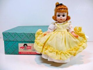 Vintage Madame Alexander Amy#781 Doll,blonde Hair,yellow Polka Dot Pinafore Over White Dress,name Tag,original Box,1970's Toys & Games