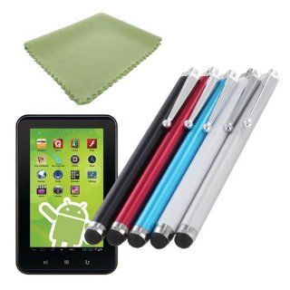 EEEKit for Zeki Tablet TB782B TB1082B, iPad, iPod, iPhone, Acer W500, Nexus 7, Kindle Fire HD, ASUS TF201, 5 Pack Touch Screen Stylus Pen + Green Screen Cleaning Cloth Computers & Accessories