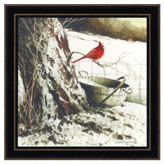 The Craft Room JR138 782 Country Cardinal, Hardwood Shaker Framed and Textured Wall Art