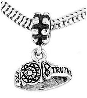 Sterling Silver One Sided Armor of God Belt Dangle Bead Bead Charms Jewelry