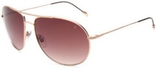 John Varvatos Men's V761 Aviator Sunglasses,Gold Frame/Brown Gradient Lens,One Size Clothing