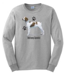 Express Yourself Adult Unisex Brittany Spaniel Long Sleeve T Shirt Clothing