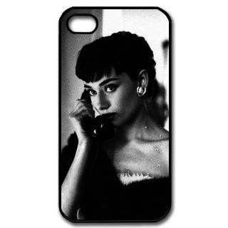 Custom Audrey Hepburn Cover Case for iPhone 4 4s LS4 763 Cell Phones & Accessories
