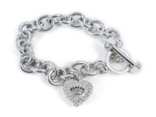 Juicy Couture Pave Heart And Toggle Luxe Bracelet Jewelry