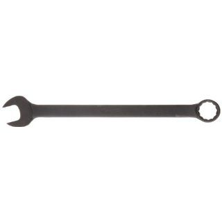 Martin BLK1160MM Forged Alloy Steel 60mm Opening Offset 15 Degree Angle Long Pattern Combination Wrench, 12 Points, 787.4mm Overall Length, Industrial Black Finish