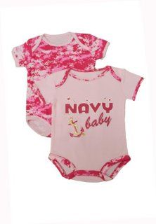 Tc# 765 Pink Digital Camo 2 Pk. "Navy Baby" Baby/infant Bodysuit 0 12 Months Clothing