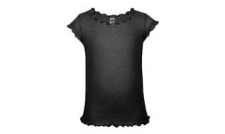 Kavio Girls Lettuce Edge Scoop Neck Cap Sleeve Top Fashion T Shirts Clothing