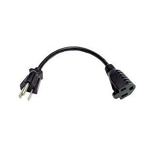 Calrad 55 788 6 18 AWG AC Extension Cord, Black, 6 Foot Electronics