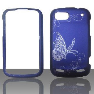 2D Purple Butterfly ZTE Concord V768 T Mobile Case Cover Phone Snap on Cover Case Protector Faceplates Cell Phones & Accessories
