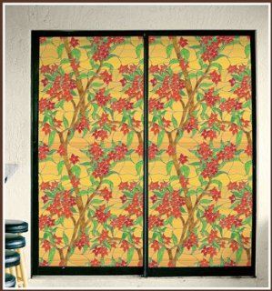 Mandalay Privacy Stained Glass Window Film 32 in x 86 in  Stained Glass Window Panels  