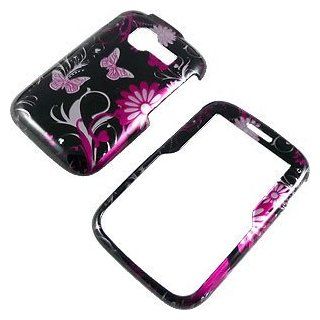 Pink Butterflies Black Protector Case for Kyocera Loft S2300 Cell Phones & Accessories