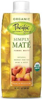 Pacific Natural Foods Organic Peach Passion Mate, 16.9 Ounce Containers (Pack of 12)  Herbal Teas  Grocery & Gourmet Food