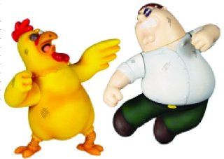 Mezco Family Guy Classics Peter vs. Chicken Action Figure Set 2 Toys & Games