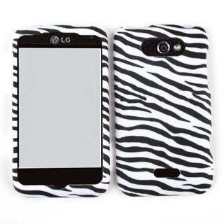 SMOOTH FINISH COVER FOR LG MOTION 4G CASE FACEPLATE HARD PLASTIC ZEBRA TE041 MS 770 CELL PHONE ACCESSORY Cell Phones & Accessories