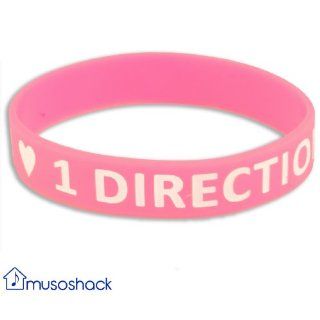 Hot Pink I Love 1 Direction Silicone Wristband, One Direction Bracelet, 1D Toys & Games