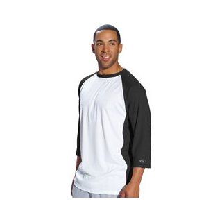 Rawlings 3/4 Sleeve Pro Baseball Jersey (Small, White/Black) Clothing