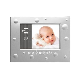 Prinz Too Cute 6 Inch by 4 Inch Silver Color Aluminum with Bubbles, Silver Metal Frame   Single Frames