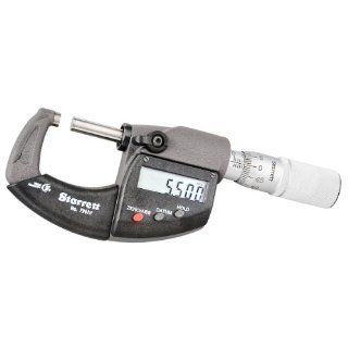 Starrett 796XFL 2 LCD Outside Micrometer, IP67, Friction Thimble, Lock Nut, Carbide Faces, 1 2" Range, 0.00005" Graduation, +/ 0.0001" Accuracy Micrometer Heads