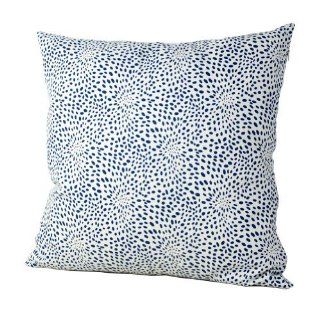 Lavievert Decorative Cotton Square Toss Pillowcase Cushion Cover Handmade White Background Blue Dot Throw Pillow 