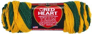 Red Heart E797.0948 Team Spirit Yarn, Green/Gold