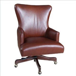 Hooker Furniture Felton Chocolate Brown Leather Executive Chair  Desk Chairs 