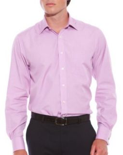 Savile Row Mens Lilac End on End Regular Fit French Cuff Dress Shirt Shirt Size 16" at  Men�s Clothing store