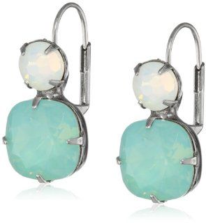 Sorrelli "Aegean Sea" White and Pacific Opal Drop Earrings Jewelry