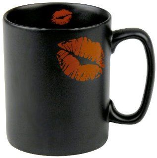 Konitz Kissing Lips Chalk Talk 12 Ounce Mug, Black, Gift Boxed Kitchen & Dining