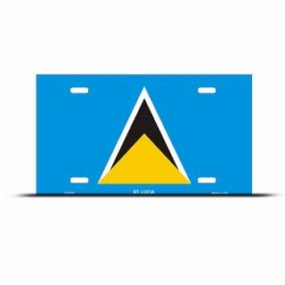 St Lucia Flag License Plate Wall Sign Tag Automotive