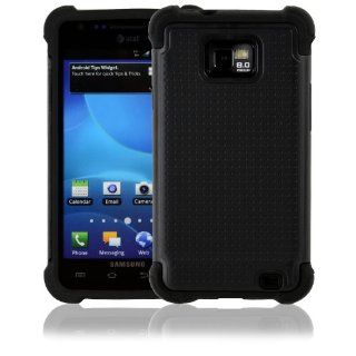 CellJoy Triple Defender Layered Back Cover Case for Samsung Galaxy S II S2 (SGH i777, GT i9100) (At&t / Unlocked) Samsung Galaxy S II   Stealth Black [CellJoy Retail Packaging] Cell Phones & Accessories
