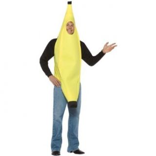 Banana Costume   One Size   Chest Size 42 48 Adult Sized Costumes Clothing