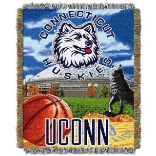 Uconn Home Field Advantage Woven Tapestry Throw  Sports Fan Throw Blankets  Sports & Outdoors