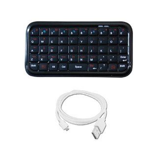 Skque Mini Bluetooth Keyboard + White Micro USB Charge and synch Cable Straight for New  Kindle Fire HD 7" Tablet Electronics
