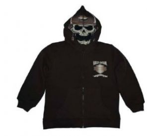Harley Davidson Boy's Skull Hooded Jacket. Unique Skull, Zip Close Hood. 3291352 Clothing