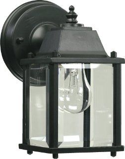 Quorum 780 15 One Light Wall Mount, Gloss Black Finish with Clear Glass   Wall Sconces  