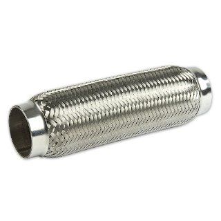 2.5"X10"STAINLESS STEEL DOUBLE BRAIDED 8.125" FLEX PIPE CONNECTOR/ADAPTOR PIPING Automotive
