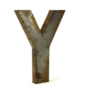 Letter Y Metal Wall Art   28W x 36H in.   Wall Sculptures and Panels