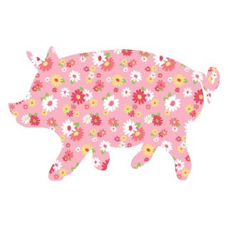 Scarlett The Pig ZooWallogy Wall Art Kit   Wall Decals