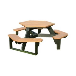 Polly Products Open Hexagon Table   Picnic Tables