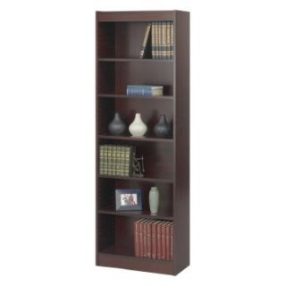 Safco 6 Shelf Veneer Baby Bookcase 24W in.   Mahogany   Bookcases