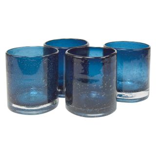 Artland Inc. Iris Slate Blue DOF Glasses   Set of 4   Liquor Glasses