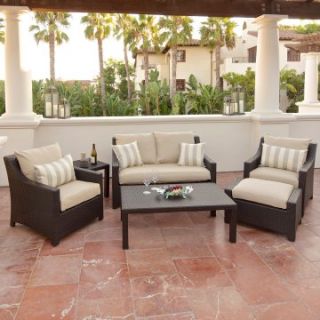 RST Outdoor Slate 6 Piece Loveseat and Club Chair Set   Conversation Patio Sets
